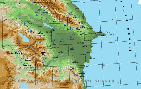 Землетрясение в Лачынском районе ощущалось силой в 4 балла