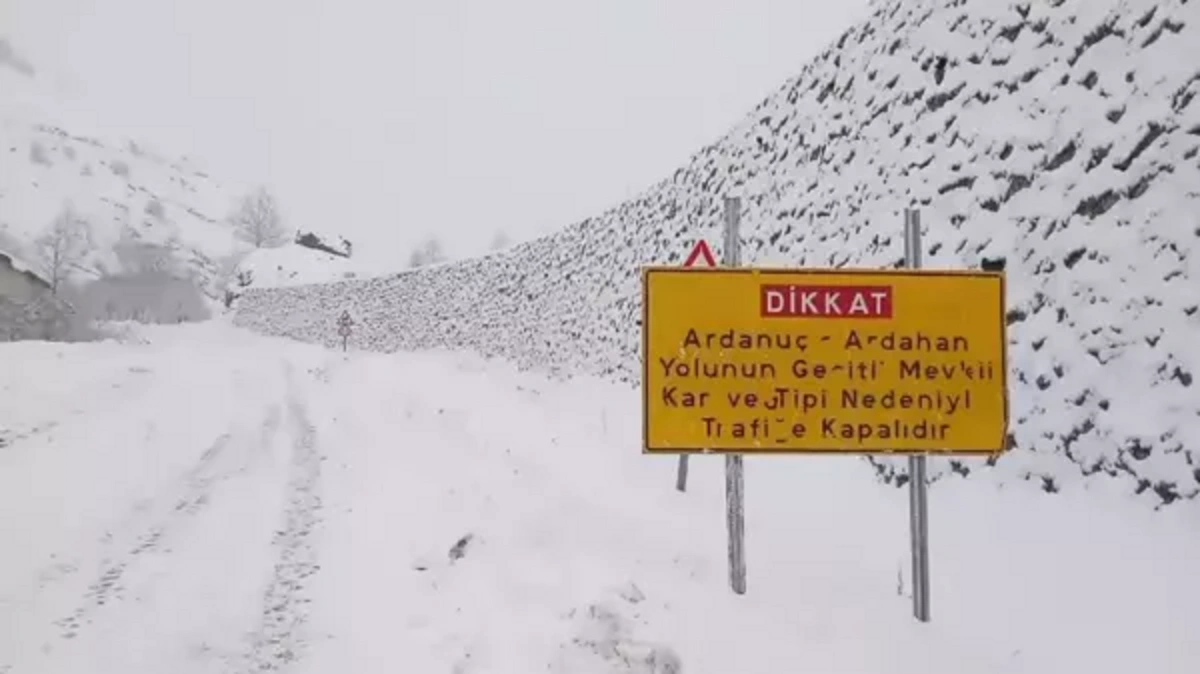 Artvin'de yoğun kar yağışı hayatı olumsuz etkiledi