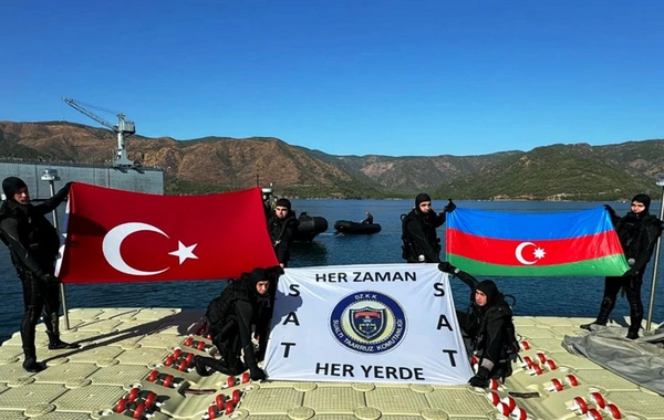 Azerbaycan ve Türkiye Deniz Kuvvetlerinin tatbikatından görüntüler