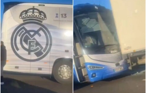 Real Madrid'in otobüsü kaza yaptı