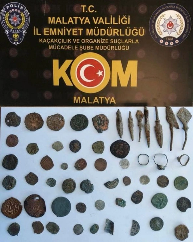 Malatya'da tarihi eser kaçakçılığına yönelik operasyon