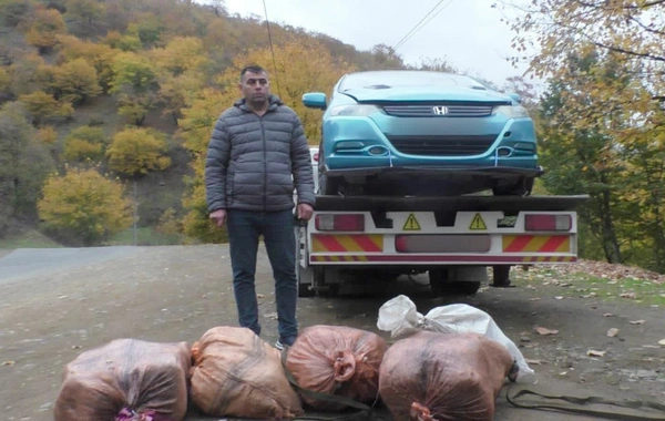 Narkotiklə dolu avtomobili evakuatorun üzərində paytaxta gətirmək istəyən dəstə üzvləri saxlanılıb