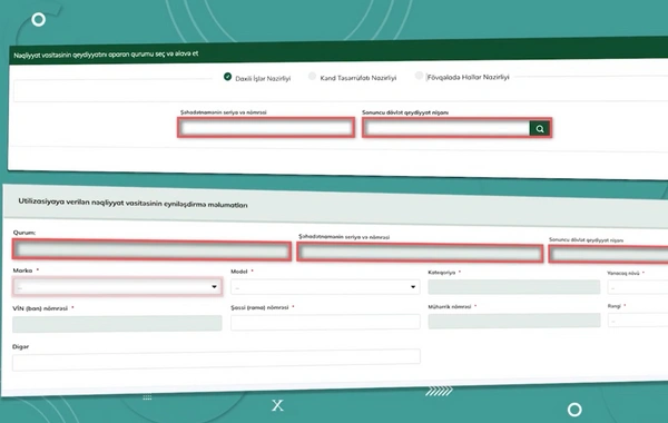 Nəqliyyat vasitələrinin utilizasiyası ilə bağlı elektron portal istifadəyə verildi