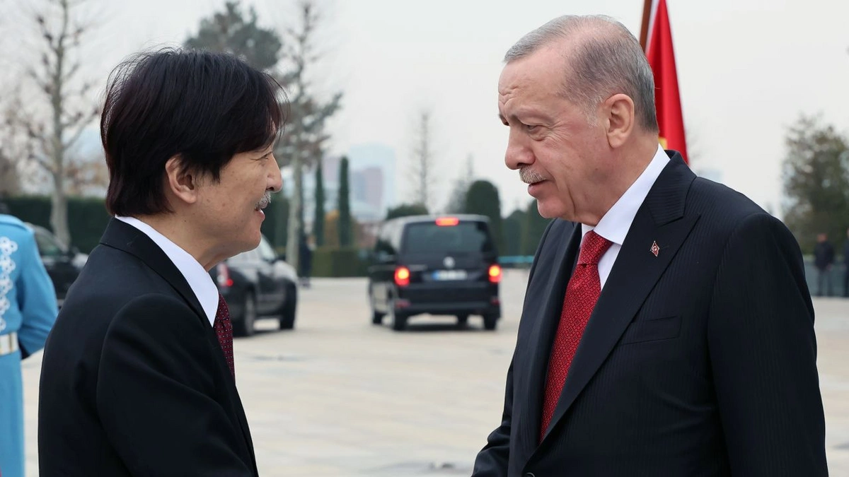 Japonya Veliaht Prensi Akishino, Türkiye Cumhurbaşkanlığı Külliyesi'nde