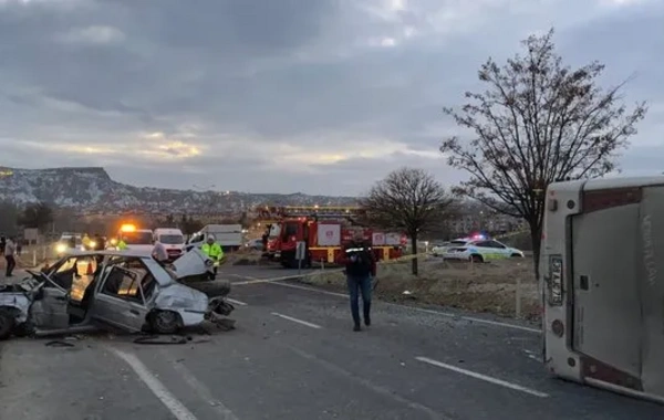 Nevşehir'de feci kaza: Öğrenci servisi devrildi, 24 yaralı