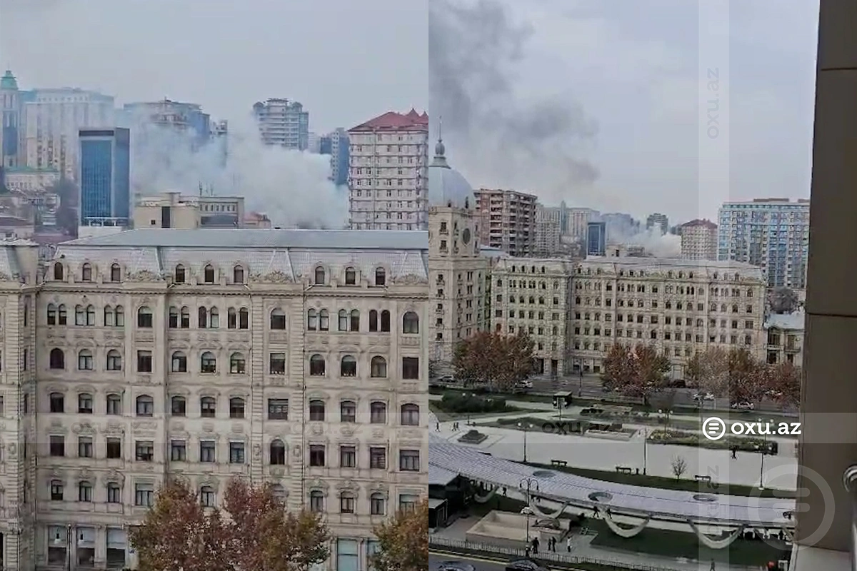 Bakının mərkəzində baş verən yanğın söndürülüb