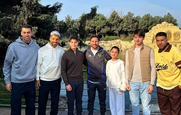 Azerbaycan Cumhurbaşkanı'nın torunları Lionel Messi ile fotoğraflarını paylaştılar