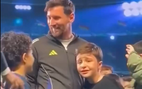 Messi ilə görüşən uşaqların sevinc göz yaşları