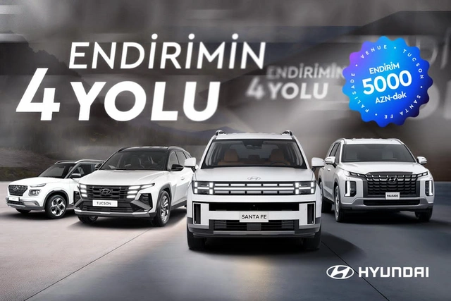 "Hyundai" modellərində endirimin 4 yolu