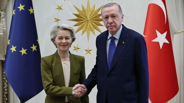 Türkiye Cumhurbaşkanı Erdoğan, AB Komisyonu Başkanı von der Leyen'i kabul etti