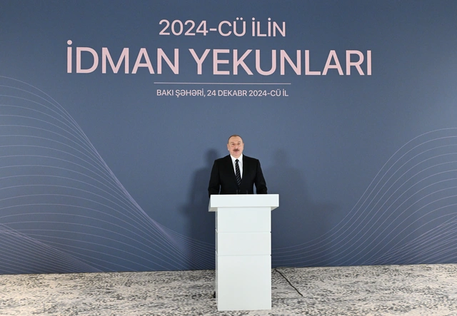 İlham Aliyev 2024 yılı spor sonuçlarına adanan törene katıldı