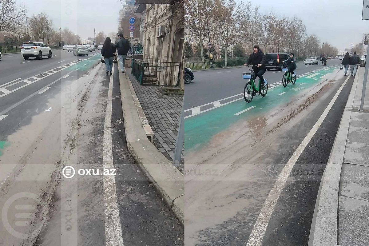 Bakının mərkəzində təmirdən çıxan küçə YENİDƏN QAZILIR