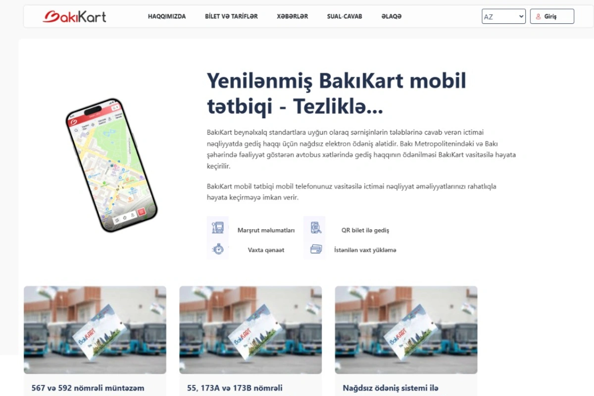 "BakıKart"ın internet səhifəsi bərpa edilib? - Rəsmi AÇIQLAMA