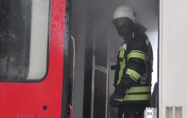 Erzurum Garı'nda korku dolu dakikalar: Vagonda yangın çıktı