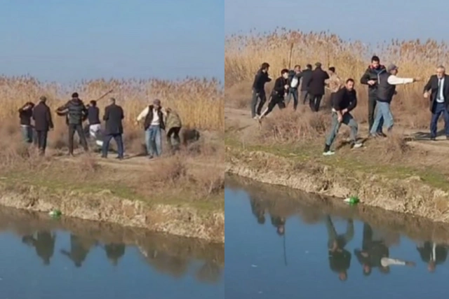 Azərbaycanda torpaq üstündə sakinlər arasında kütləvi dava düşüb