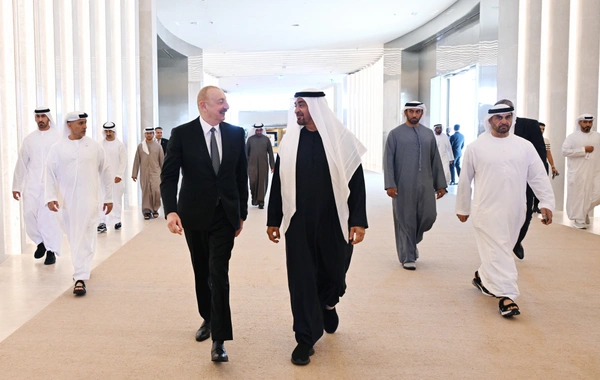 İlham Aliyev ve Şeyh Muhammed bin Zayed Al Nahyan birlikte öğle yemeği yediler