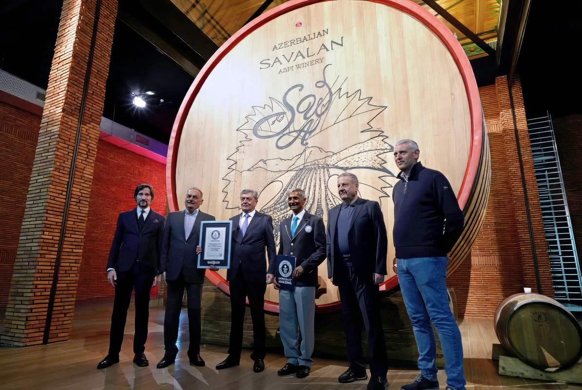 "SAVALAN - ASPI Winery" zavodunun şərab çəlləyi "Ginnesin Rekordlar Kitabı"na daxil oldu