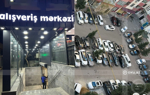 Bakıda binaların parkinq yerini alış-veriş mərkəzinə çeviriblər – Vətəndaşlardan ETİRAZ