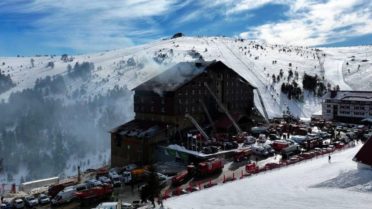 İlk müdahale anları ortaya çıktı: Bolu Kartalkaya'daki otel yangınından çarpıcı görüntüler