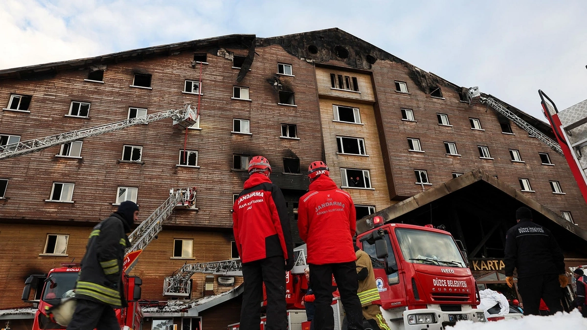 Kartalkaya'daki otel yangını soruşturmasında 1 kişi serbest bırakıldı