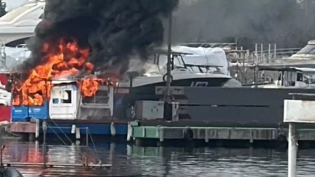 Pendik marinada korkutan yangın: Dumanlar gökyüzünü kapladı