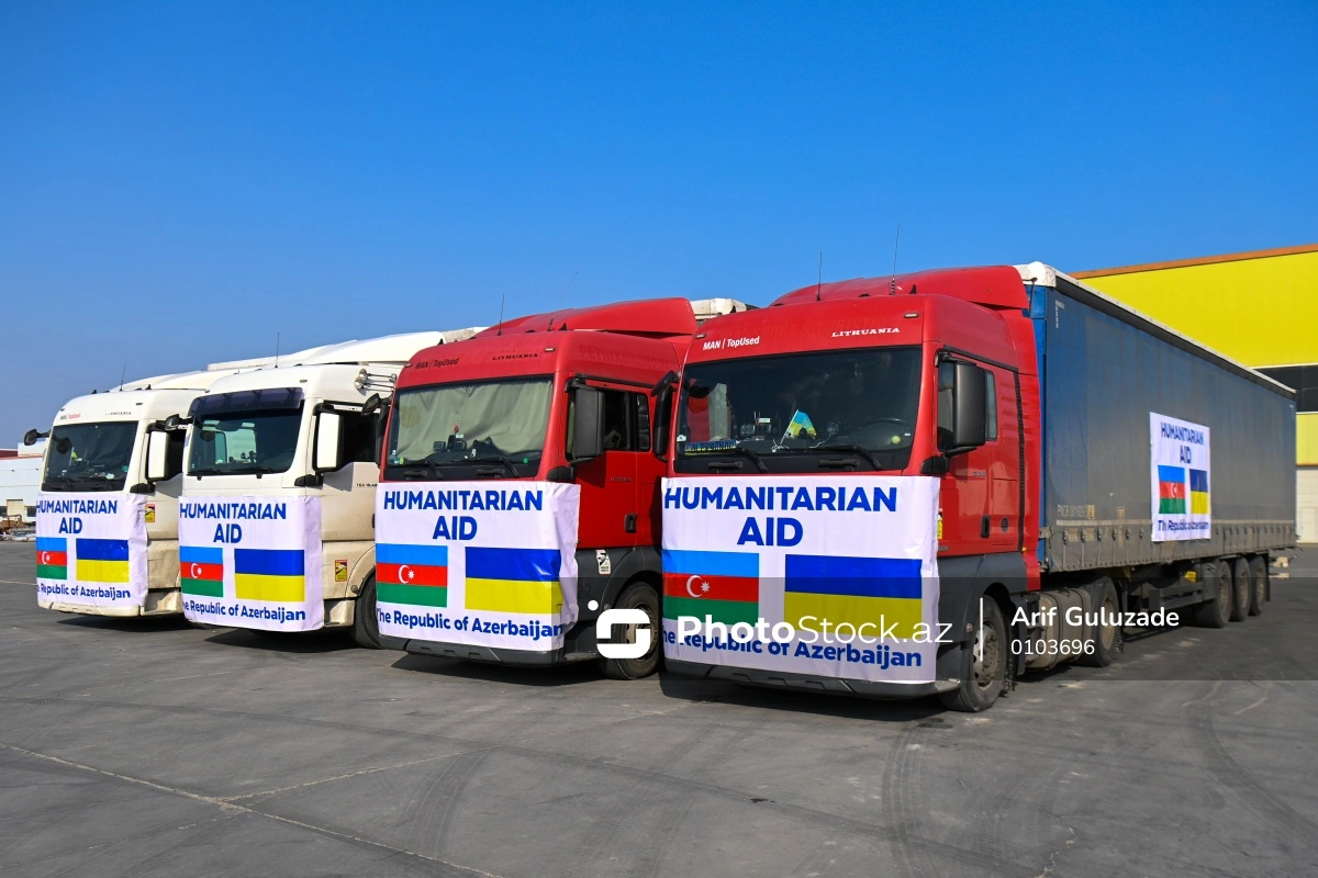 Azerbaycan'ın Ukrayna'ya insani yardımının sonraki kısmı yola çıkıyor