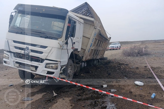 В Агдамском районе грузовик подорвался на мине