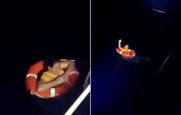 Yunanıstan sahillərində gəmidən dənizə düşən qadın 20 saat sonra sağ tapıldı - Foto/Video