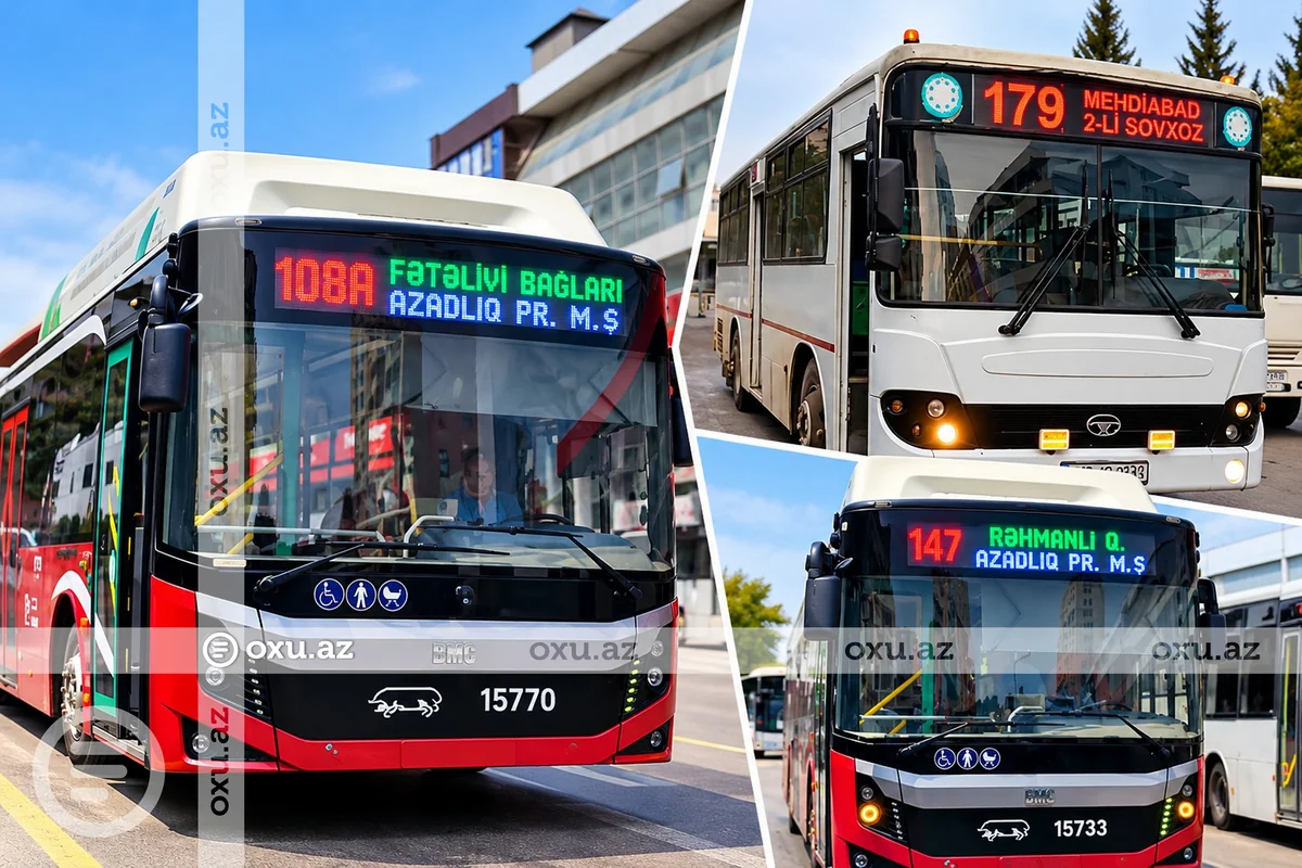 Mehdiabad sakinlərinin marşrut avtobusu problemi: Bəziləri gecikir, bəziləri qəsəbəyə girmir - Foto