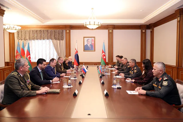Müdafiə naziri Slovakiyanın nümayəndə heyəti ilə müzakirələr apardı - Foto