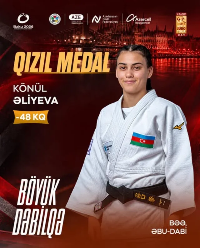 Azərbaycan cüdoçuları Böyük Dəbilqədə iki qızıl medal qazanıb - Foto