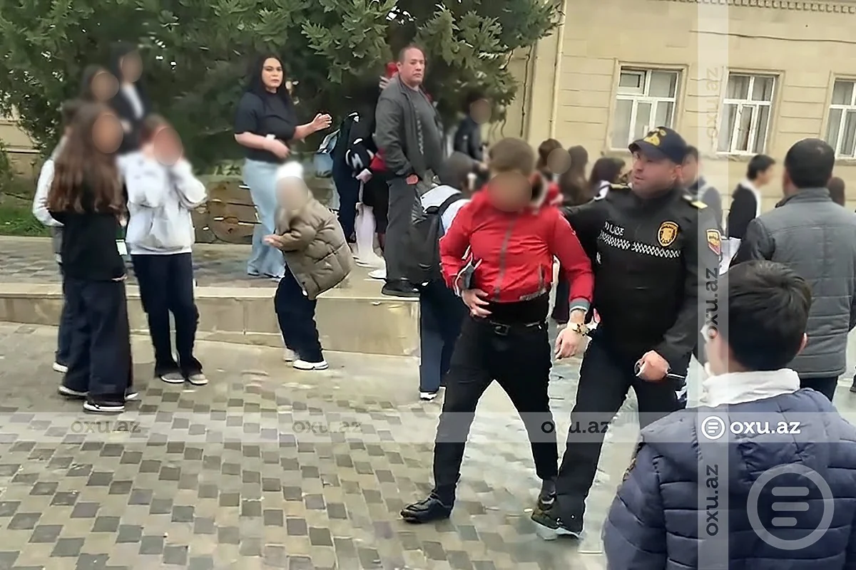 Bakıda məktəbdə jurnalistləri döyən üç nəfər məsuliyyətə cəlb edilib - Video