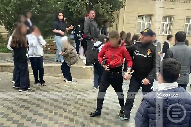 Bakıda məktəbdə jurnalistləri döyən üç nəfər məsuliyyətə cəlb edilib - Video