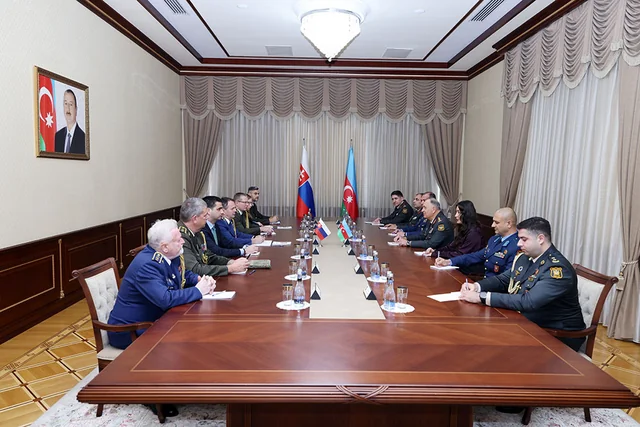 Müdafiə naziri Slovakiyanın nümayəndə heyəti ilə müzakirələr apardı - Foto