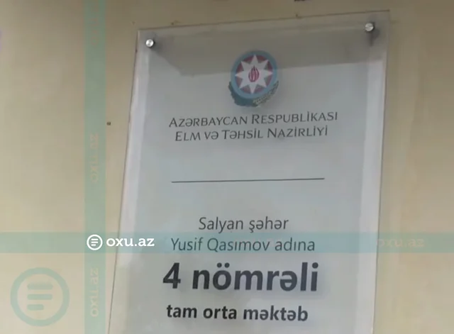 Azərbaycanda Molotov kokteyli atılan məktəbdən görüntülər - Foto/Video