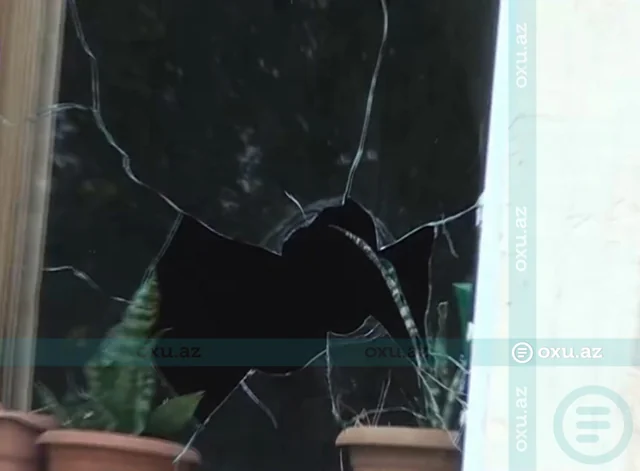 Azərbaycanda Molotov kokteyli atılan məktəbdən görüntülər - Foto/Video