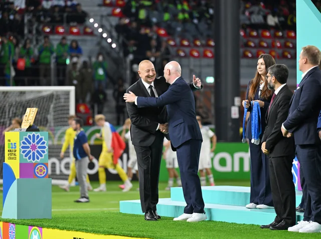 Prezident İlham Əliyev FIFA U-15 World Cup and Festivalın final matçını izləyib, mükafatlandırma mərasimində iştirak edib - Foto/Video