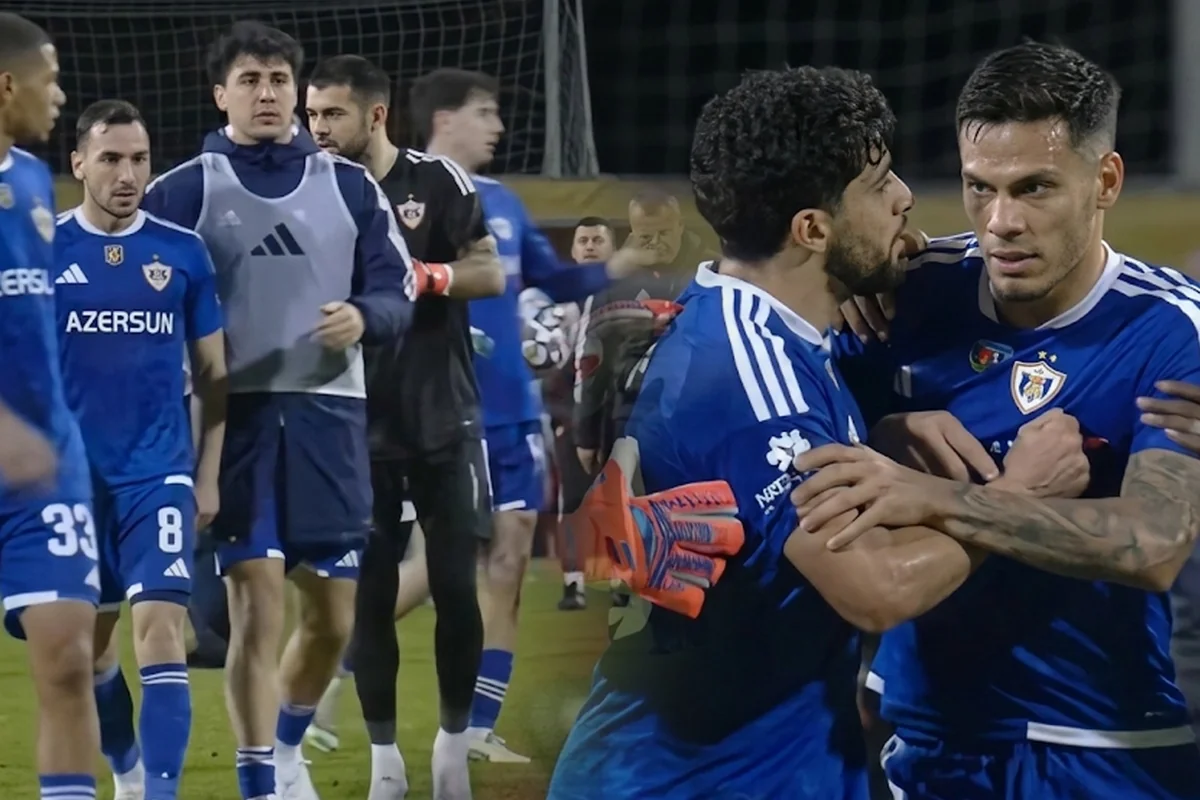 Qarabağda gərgin anlar: Qurban Qurbanov iki futbolçunu oyundan çıxardı - Video